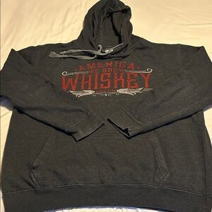 Men's Rural Cloth Hoodie with Red Print